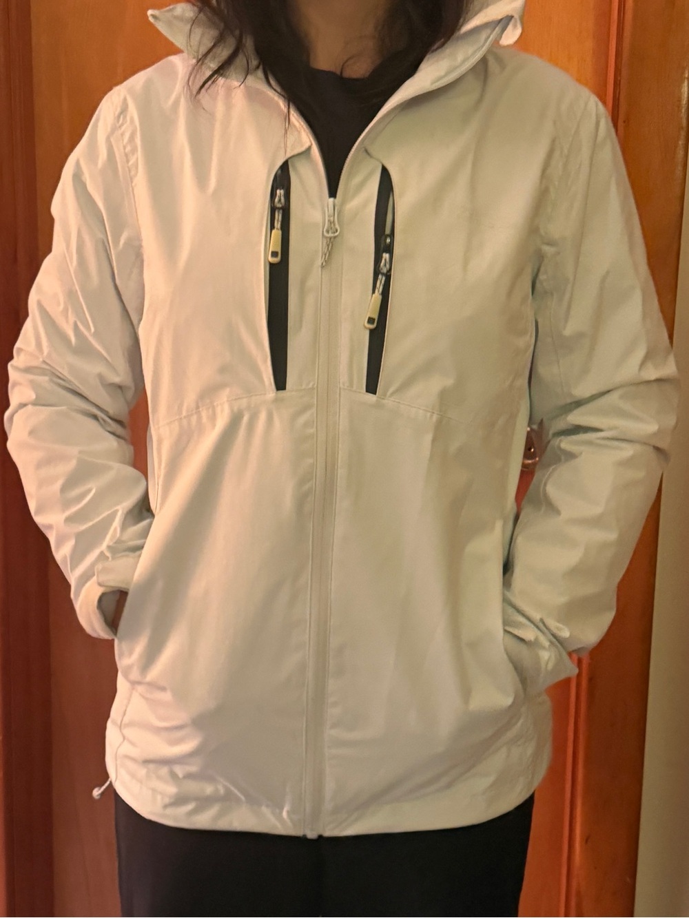 Light blue Women's rain Jacket - Hooded Anorak